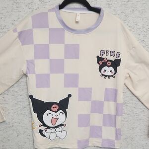 NWOT Kuromi Cream and Purple T-shirt